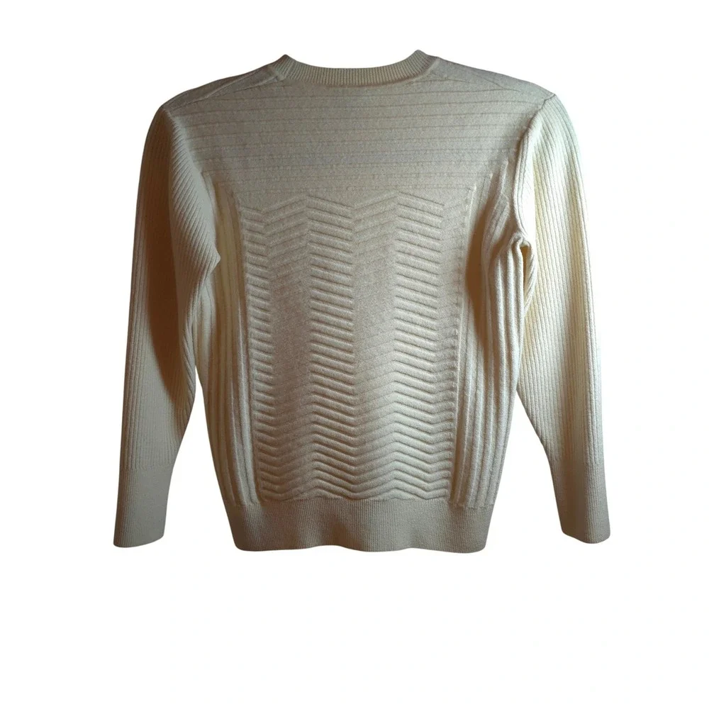Theory Hannalor Wool Rib Sweater Petite P Cream Quiet Luxury Minimalist‎